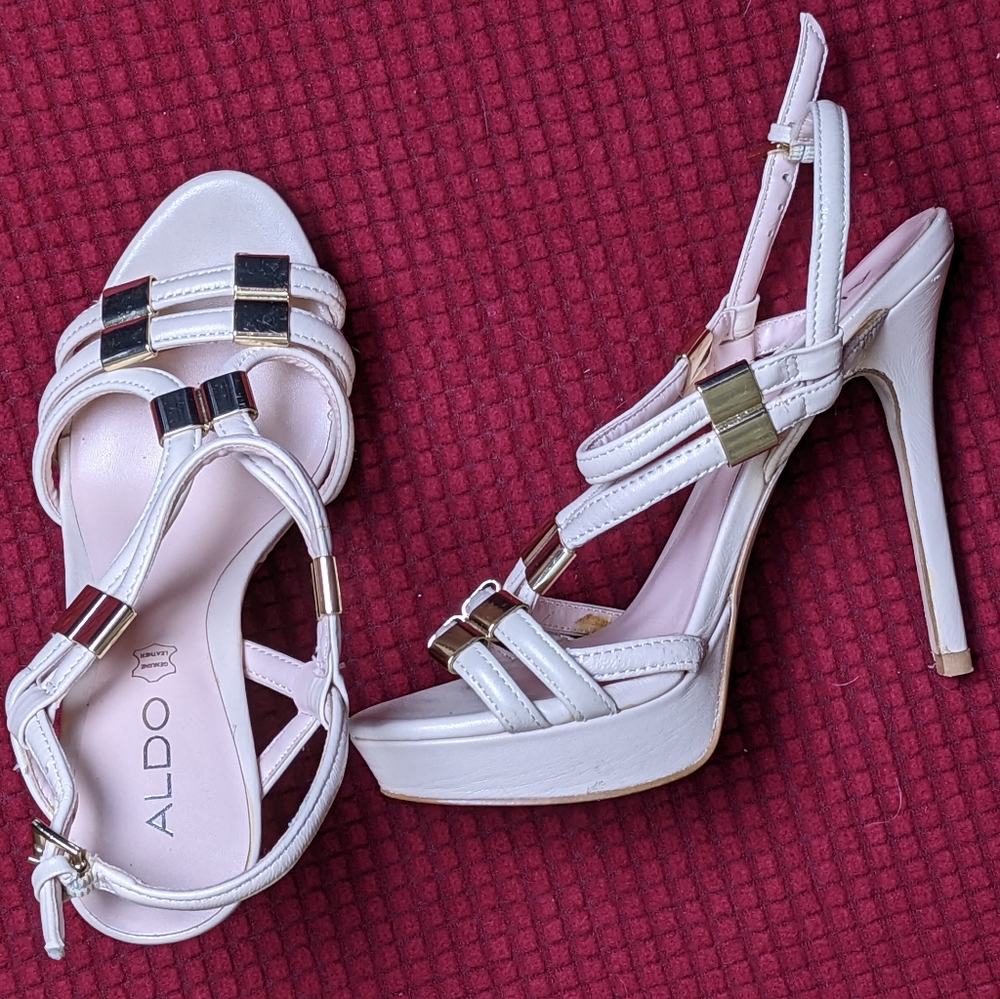 Aldo White Heel